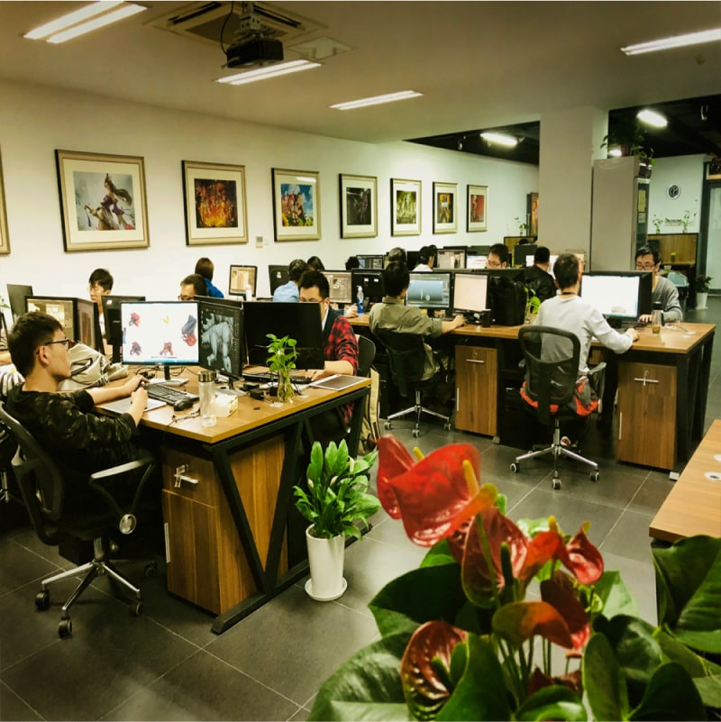 A corner of specially built production zone for our talented artists.