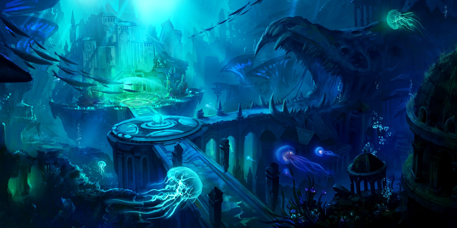 2d underwater environment art